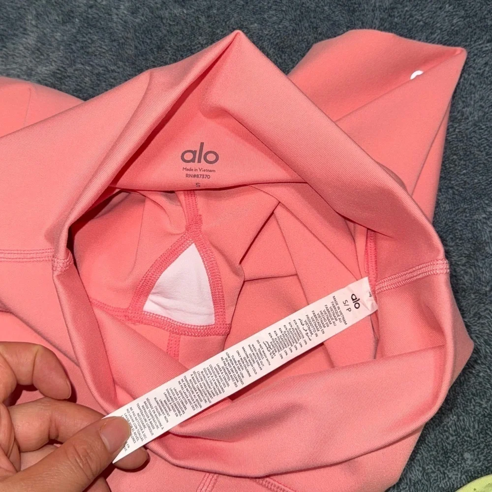 Alo 7/8 High-Waist Airbrush Legging - Strawberry Lemonade size small